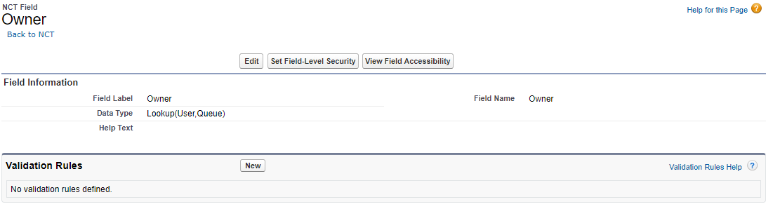 this is the where the  field is query owner(owner) located