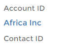 Contact and Account ID Fields