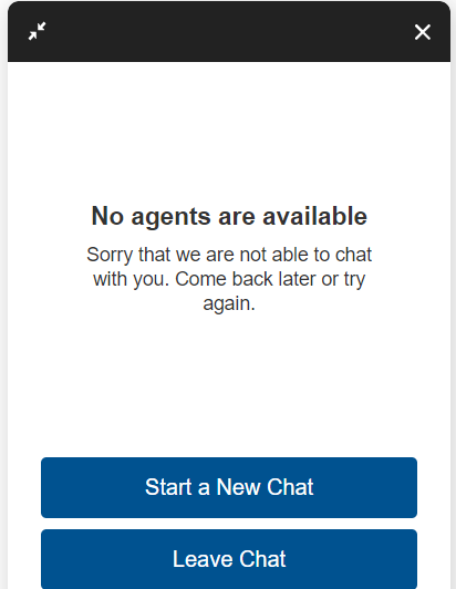 No Agents Available Error