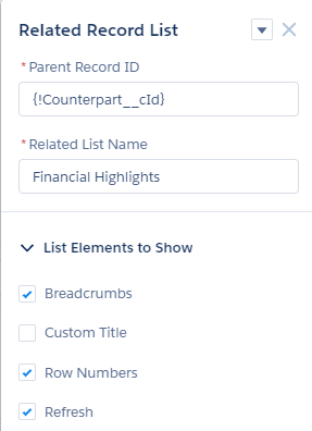 "Related Record List" Component