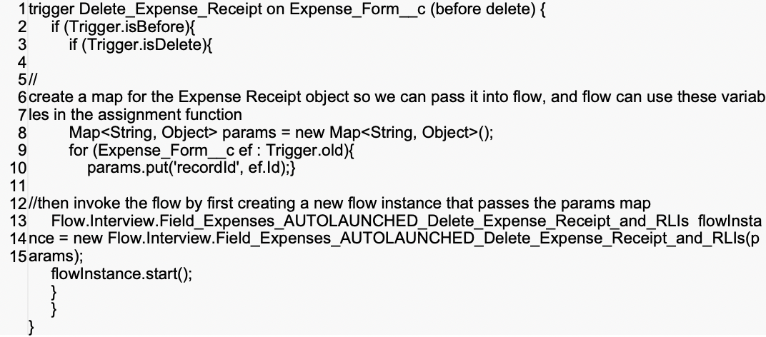 Apex code example