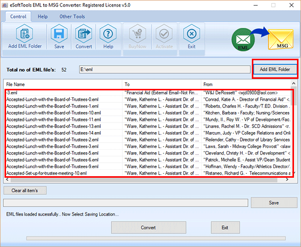 If you are planning to convert MSG to EML so here you can download and install MSG to EML Converter Software that scans complete MSG file and extract data in order to convert MSG file to EML with emails, contacts & other format. MSG to EML Conversion Software allows users add multiple MSG file/folders & convert them into EML folders. The converted EML files can be directly open in any email clients supports EML like- outlook express, thunderbird, windows and windows live mail. Software will support every versions of MS Outlook like- 2016, 2013, 2010, 2007, 2003, 2002 & 97 (32 and 64 Bit)