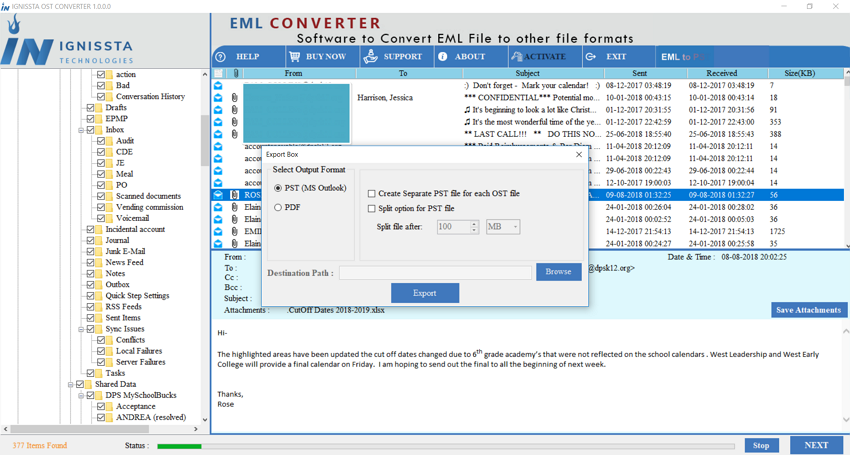 EML to PDF & EML to PST Converter