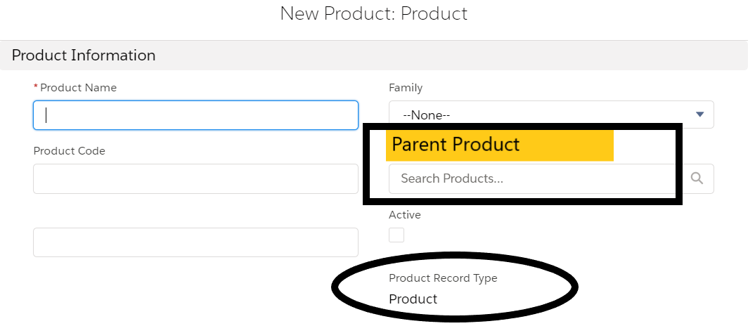 Parent Product not populated