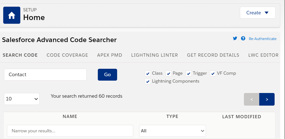 Salesforce Advance Code Searcher Extension